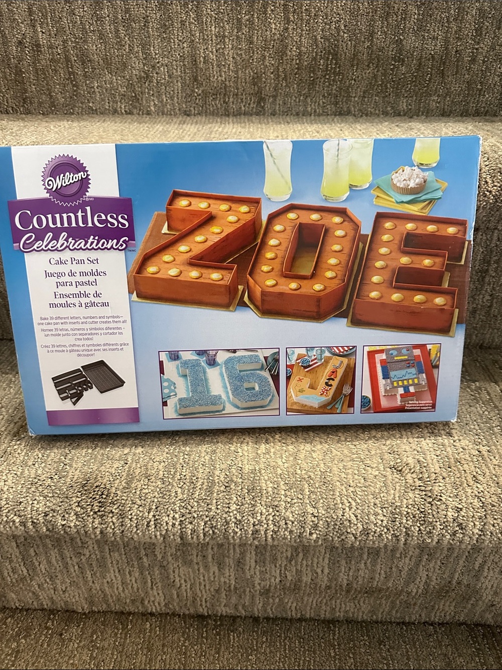 Wilton Countless Celebrations Cake Pan Set - Blue and Purple Box